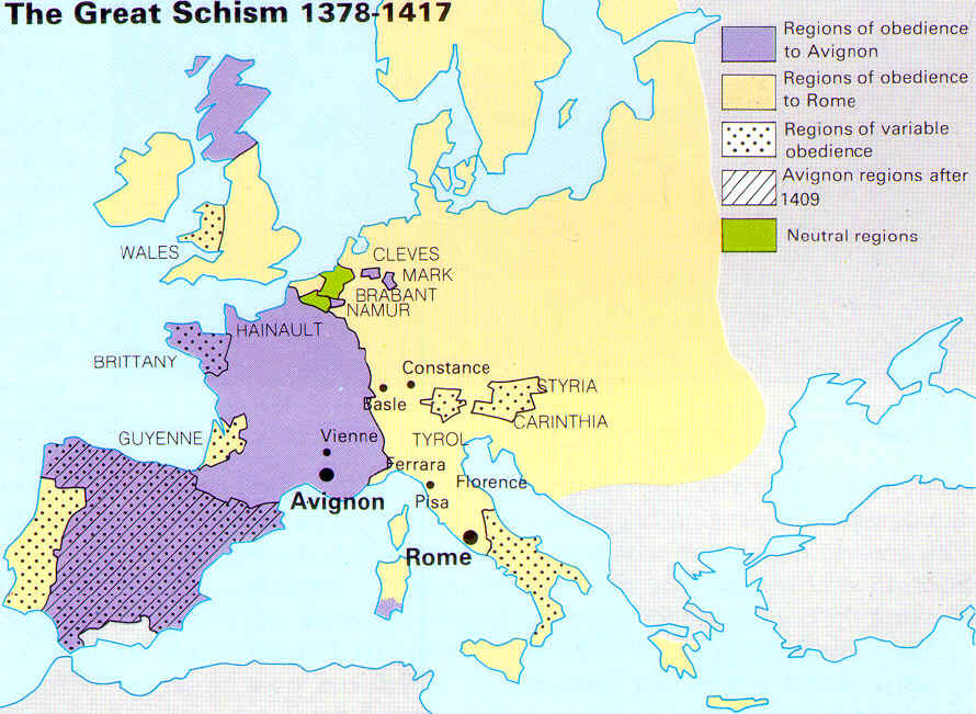 The Great Schism - http://causesofdeclinemiddleages.weebly.com/
